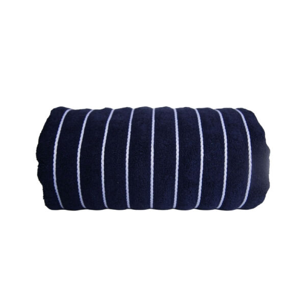 Olima Beach Striped Towel Navy/White-90X180 Olima Beach Striped Towel Navy/White-90X180