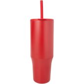 Brady 900 ml RCS gecertificeerde geïsoleerde beker met siliconen rietje - Rood