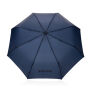 Kaycey 21" AWARE™ RPET Acaciahouten mini auto open paraplu, donkerblauw