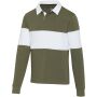 Clyde unisex organic rugbypolo sweatshirt - Groen/Wit - 2XS Clyde unisex organic rugbypolo sweatshirt - Groen/Wit - 2XS