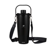 Avira Ayala RCS R-RVS duosip afsluitbare crossbody tumbler, zwart