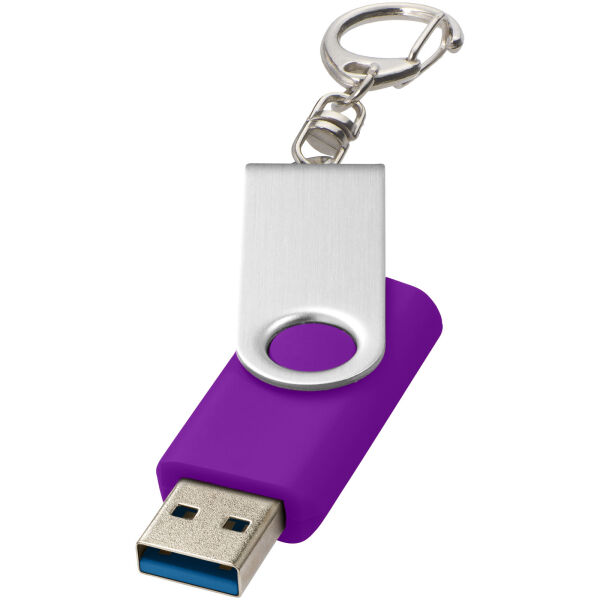 Rotate USB 3.0 met sleutelhanger - Paars - 64GB