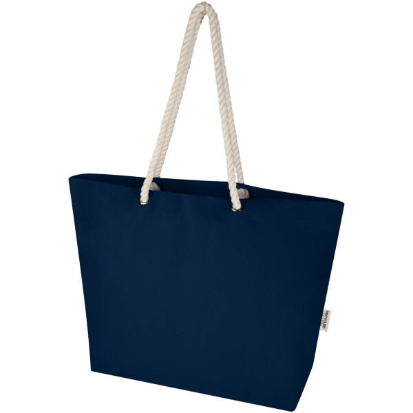 Florida 270 g/m² GRS gerecyclede strandtas 18L - Marineblauw Florida 270 g/m² GRS gerecyclede strandtas 18L - Marineblauw