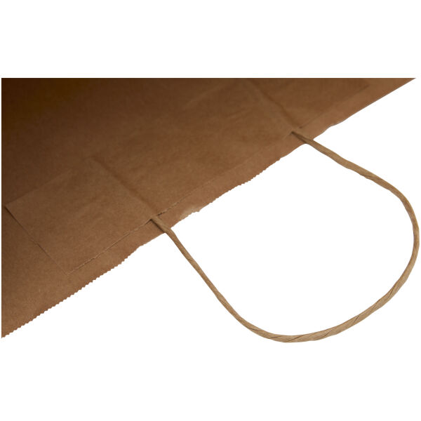 Papieren tas 80-90 g/m2 gemaakt van kraftpapier met gedraaide handgrepen - XL - Kraft bruin