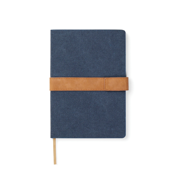 VINGA Bosler RCS recycled canvas notitieboek, donkerblauw