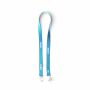 Polyester Pantone-gematchte zeefdruk keycord met 2 clips