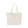 Grote shopper met zijzak Washed Ivory One Size