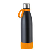 oranje, zwart, zilver