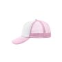 5 Panel Polyester Mesh Cap white/baby pink one size