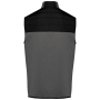 Herenbodywarmer in twee stoffen Black / Dark Grey Heather XS Herenbodywarmer in twee stoffen Black / Dark Grey Heather XS