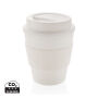 Herbruikbare koffiebeker met schroefdop 350ml, wit