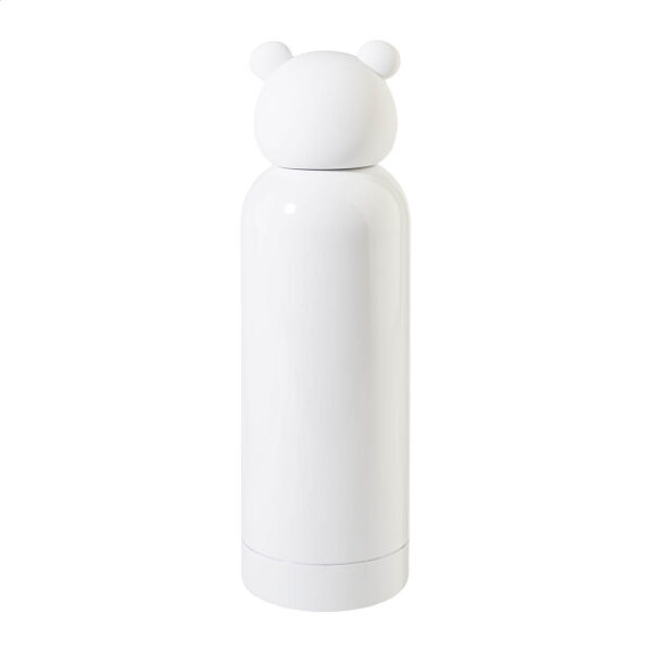 Kinderbeker dubbelwandig Dieren | Gerecycled RVS | 500 ml | Schoolbeker | Beer | Wit Kinderbeker dubbelwandig Dieren | Gerecycled RVS | 500 ml | Schoolbeker | Beer | Wit