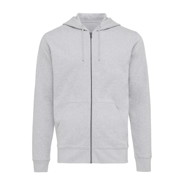 Iqoniq Abisko gerecycled katoen hoodie met rits, heather grey (L)