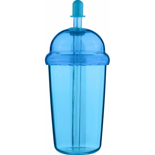 rPet Drinkbeker met rietje Glow 500 ml lichtblauw rPet Drinkbeker met rietje Glow 500 ml lichtblauw