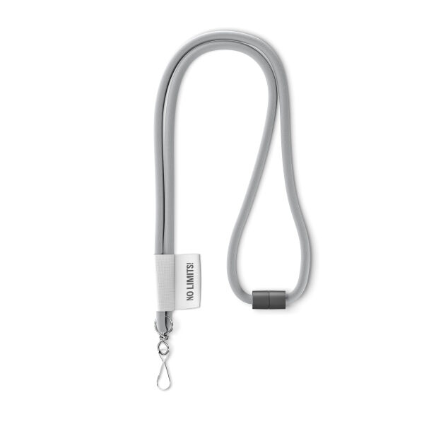 Polyester 2-kleurige koord-lanyard met full color label Polyester 2-kleurige koord-lanyard met full color label