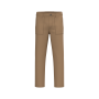 Heren utility broek met verwassen look van ecologisch materiaal Washed Dark Camel 46 FR