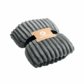 NIEVE - RPET fleece deken met patroon - Steengrijs NIEVE - RPET fleece deken met patroon - Steengrijs