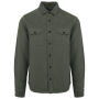 Ecologisch verwassen herenovershirt van ribfluweel Washed Pale Khaki L