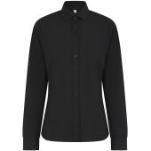 LADIES' LONG SLEEVED 'COTTON FEEL' COOLPLUS® SHIRT, BLACK, XS, HENBURY LADIES' LONG SLEEVED 'COTTON FEEL' COOLPLUS® SHIRT, BLACK, XS, HENBURY