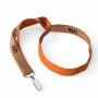 Zeefdruk lanyard van kurk en polyester Zeefdruk lanyard van kurk en polyester