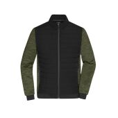 black/olive-melange