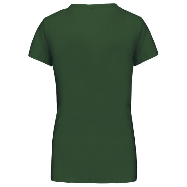 Dames T-shirt V-hals Korte Mouwen Forest Green M