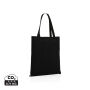 Impact AWARE™ gerecycled katoenen draagtas 145gsm, zwart