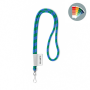 Polyester 2-kleurige koord-lanyard met full color label