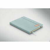 CORDI NOTE - A5 RPET corduroy notitieboek - Babyblauw