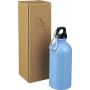Gerecyclede roestvrijstalen enkelwandige fles (400 ml) Sable zwart
