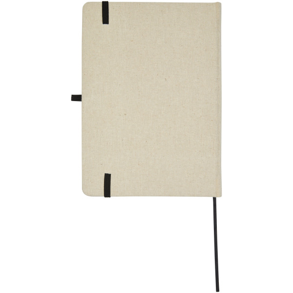 Tutico hardcover notitieboek van organisch katoen - Naturel/Zwart