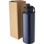Roestvrijstalen dubbelwandige 1000 ml drinkfles Nathaniel zwart
