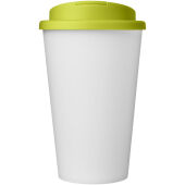 Americano® Eco 350 ml gerecyclede beker met spill-proof deksel - Lime/Wit
