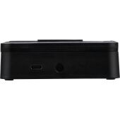 Gerecycled ABS 3-in-1 draadloze oplader Elias zwart