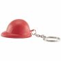 Sleutelhanger met antistress bouwhelm, kleur rood