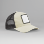 5-panel trucker pet met vierkante patch Stone/Shadow Grey One Size