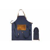 Bbq schort en want - Donkerblauw