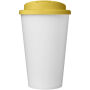 Americano® Eco 350 ml gerecyclede beker met spill-proof deksel - Geel/Wit