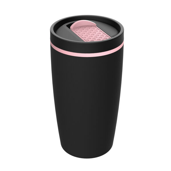 Thermo mug RETUMBLER-METZ - light magenta, black Thermo mug RETUMBLER-METZ - light magenta, black