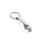 RCS flesopener sleutelhanger van gerecycleerde zinklegering, zilver