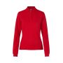 Poloshirt met lange mouw | stretch | dames - Rood, XS