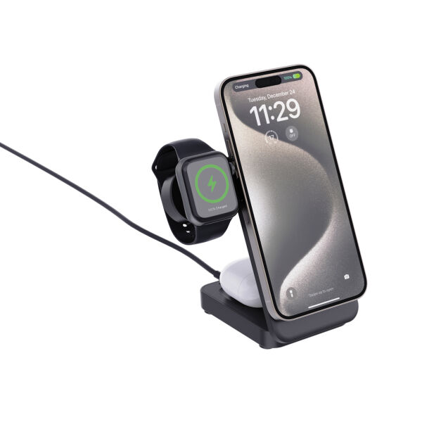 Urban Vitamin Arcadia RCS rplastic 15W 3-in-1 magn. oplader, zwart Urban Vitamin Arcadia RCS rplastic 15W 3-in-1 magn. oplader, zwart