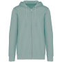 Ecologische uniseks sweater met rits en capuchon French Terry Washed Jade Green 4XL