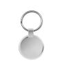 Ronde sleutelhanger van gerecycled zinklegering met doming