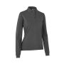 Poloshirt met lange mouw | stretch | dames - Houtskool, XS