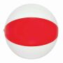 Strandbal OCEAN transparant rood, wit