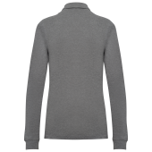 Bio180 piqué damespolo lange mouwen Grey Heather 3XL