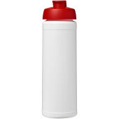 Baseline® Plus 750 ml sportfles met flipcapdeksel - Wit/Rood