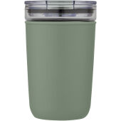 Bello 420 ml glazen beker met buitenwand van gerecycled plastic - Gemêleerd groen