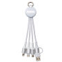 6-in-1 oplaadkabel met licht REEVES-PUHALANI II - zilver, wit